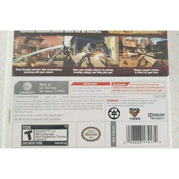 Red Steel 2 (Nintendo Wii, 2010) BRAND NEW SEALED! - Picture 7 of 9